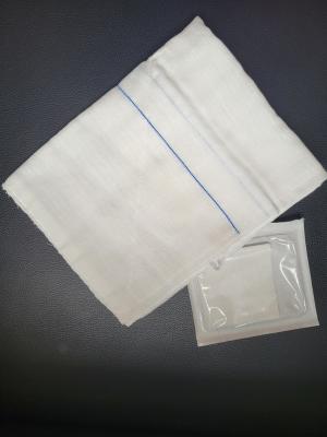 China Bleached White Cotton Abdominal Gauze Pads 20x20CM With Xray And Loop for sale