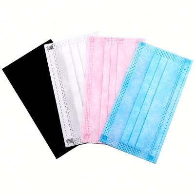 China Disposable MultiColor Breathable 3 Layer Face Mask With CE for sale