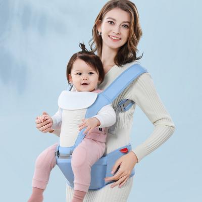 China Cotton Baby Carrier Ergonomic Infant Carrier with Hip Seat Kangaroo Bag Soft Baby Carrier Newborn in Mint Green Toddler 7-45lbs for sale