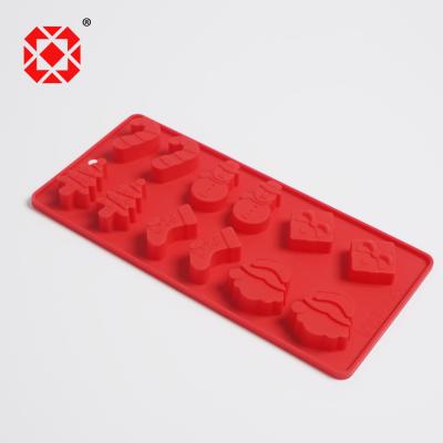 China Hot Selling Red Silicone Chocolate and Candy Mold Viable With Two Pattern for sale