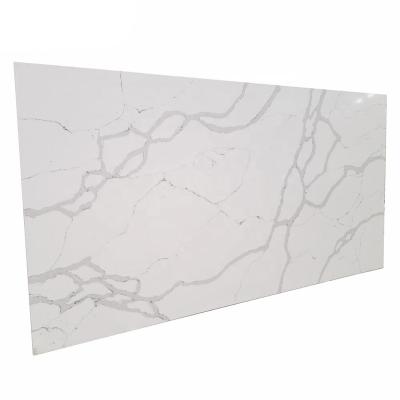 China Modern Hot Sale Marble Looking Calacatta White Vein Quartz Slabs for sale