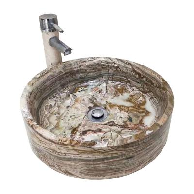 China Modern Handmade Onyx Stone Bathroom Wash Sink Supplier for sale