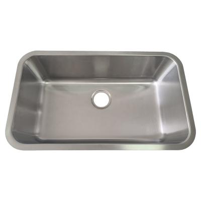 China Rectangular Sink 8046B Deep Single Bowl Kitchen Faucet Undermount Drainer Stainless Steel SRS Carton Without Stone Box 744*400 800*458*228mm for sale