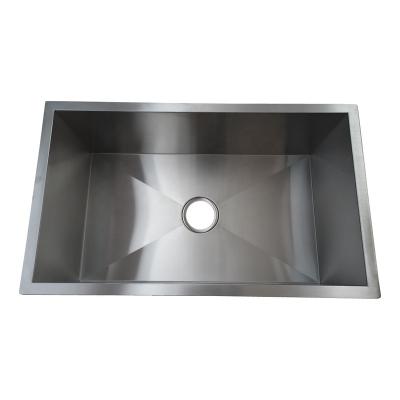 China Without Tap 3218 Deep Single Vessel Handmade Sinks For Kitchen Undermount Double Bowl Drainer SRS Carton Rectangular Stone Box 760*420mm for sale