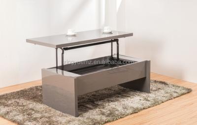 China Stylish modern lift top coffee table, high gloss sofa table, modern appearance and wood type coffee table for sale