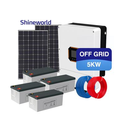 China Home Shineworld 5kw solar power system battery storage li-ion lithium battery commercial solar power system EU for sale