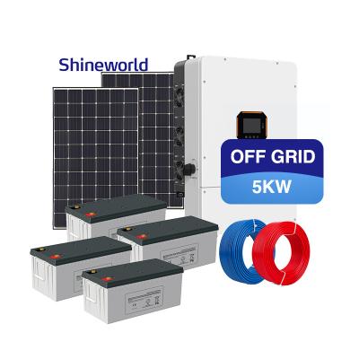 China Home Shineworld Complete 5000W Off Grid Solar Power Kit for Home with Battery Backup for sale