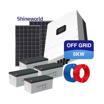 China Home Shineworld Top Design 5KW 15Kw The Power Mobile Home Solar Panel System For Home Use for sale