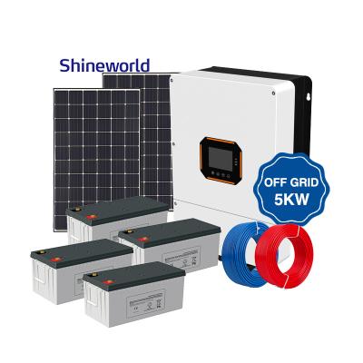 China Home Shineworld Ground mounting 5KW solar array complete set 10000w 10 kw 15kW PV system for sale