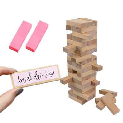 China Construction Toy PAFU Party Games Wooden Blocks Drinking Collapsing Drinking Tower Game for sale