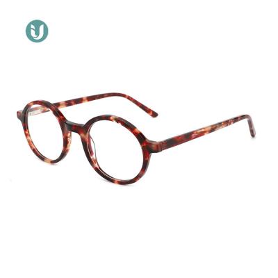 China New Fashionable IU-21003 Prescription Round Eye Frames Acetate Optical Eyewears For Men And Women for sale