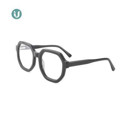 China IU-39028 Multicolor High Quality Prescription Acetate Monocle Frame, Hexagon Frame Glasses for sale