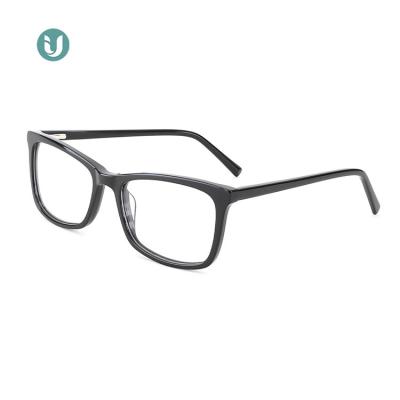 China IU-21019 Prescription Rectangle Acetate Mens Eyewear Glass Frames for sale