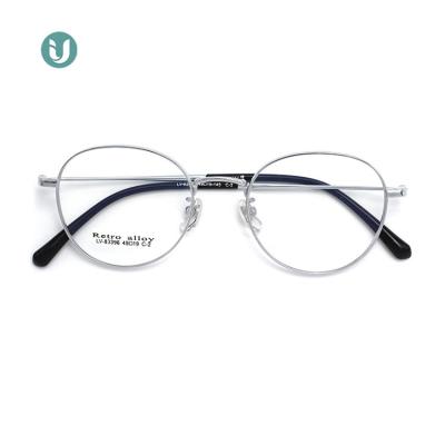 China Prescription Glasses 83396 Round Optical Frames Glasses Frame Optical Designer Metal Glasses for sale