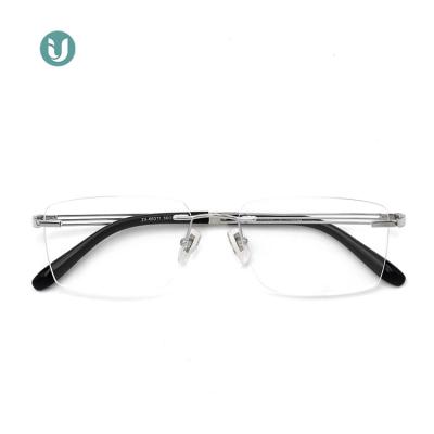 China Wholesale Pure Titanium Rimless Prescription Eyeglasses Frames 66311 Spectacle for sale