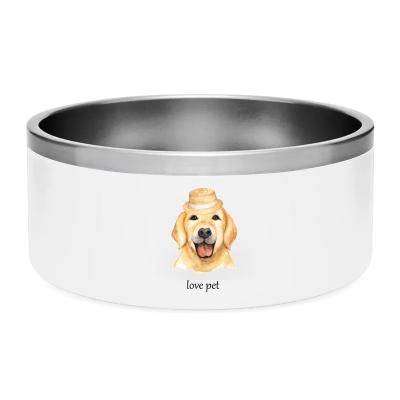 China 18/8 Food Grade Stainless Steel Sustainable Double Wall Vacuum Dog Bowls for sale