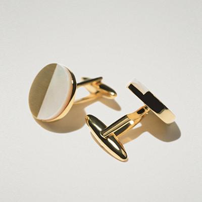 China Promotional Gifts Wholesale Custom Men's Gold Plated Metal Cufflink For Shirt for sale