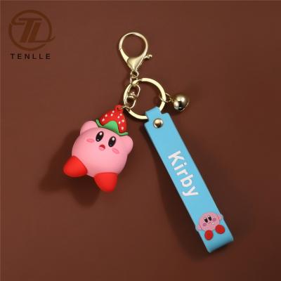 China Cheap Custom Cute Soft Strawberry Cartoon 3D PVC Key Chain Souvenir Gifts Promotion for sale