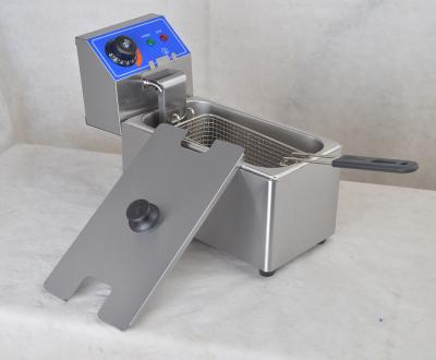 China 1tank 6L Mini Basket Commercial Electric Potato Chips Deep Fryer With Thermostat for sale