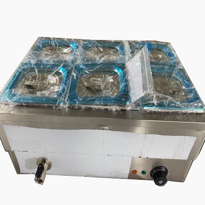 China High Quality Hot Stainless Steel 6 Pans Food Bath Marie Restaurant Portable Food Warmer Display With Competitive Price for sale