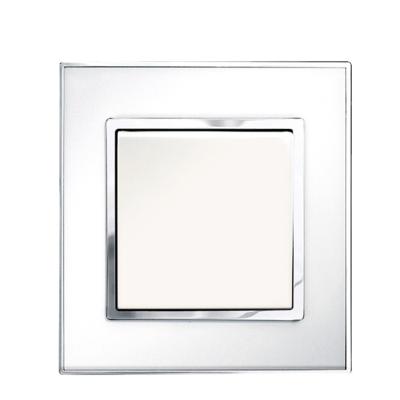 China UK Standard 250V 16A 1 Gang 1Way Acrylic Wall Light Switch 38 Frame for sale