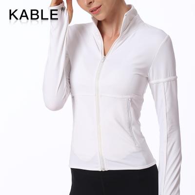 China Breathable Wholesale Gym Running Long Sleeve Jackets Women Fitness Yoga Wear for sale