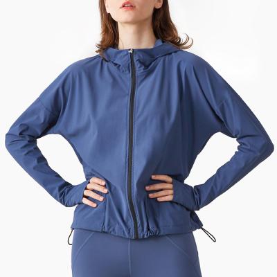 China Breathable Lightweight Gym Zipper Active Wear Jacket Female Anorak Sports Jacket For Women for sale