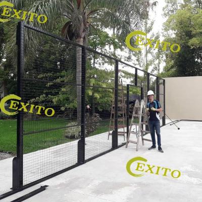 China EXITO Padel Court Manufacturer Panoramic Style Outdoor Professional Paddle Tennis Court 10m*20m for sale