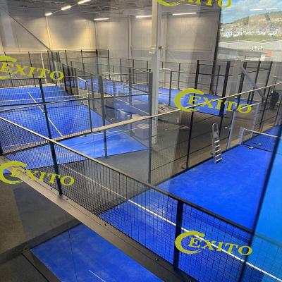 China EXITO Sports Center Use High Quality Panoramic Tennis Court Canchas De Padel de Padel 10m*20m for sale