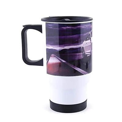 China Logo Sublimation Blanks Customized Viable 14oz Car Mug Stainless Steel Travel Tumbler With Lid for sale