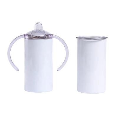 China Factory price 12oz stainless steel cup stocked silicone sippy sublimation straight cup with two lids for sale