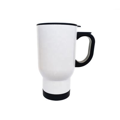 China Factory viable wholesale 14 oz coffee tumblers blank stainless steel sublimation travel mug with handle for sale