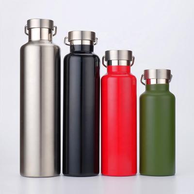 China Sustainable 500ml 304 Stainless Steel Bottle In 16oz 17oz Wide Mouth Stock Vacuum Insulated Bottle With Lid for sale