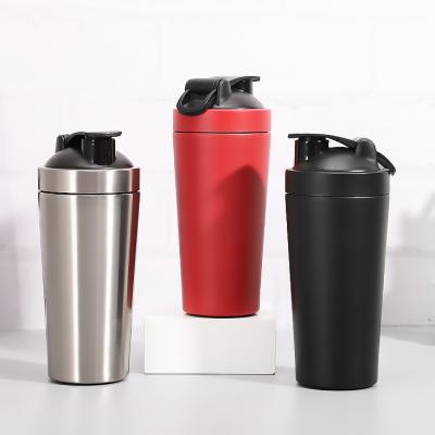 China 18oz /24oz2019 New Design Sustainable Sport Insulated Double Walled Protein Water Shaker Cup Stainless Steel Shaker Bottle for sale