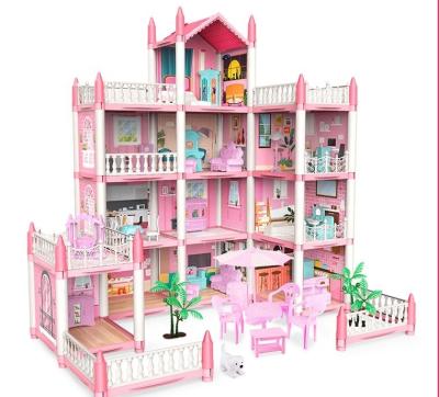 China Plastic New DIY Princess Castle doll house girl's birthday doll Christmas gift.Beautiful Princess House for sale