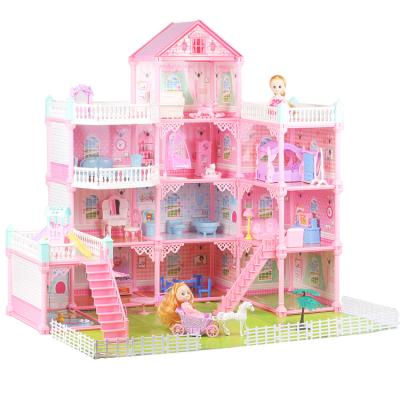 China Plastic Girl toy Princess house play every family toy princess castle set model villa children's birthday present for sale