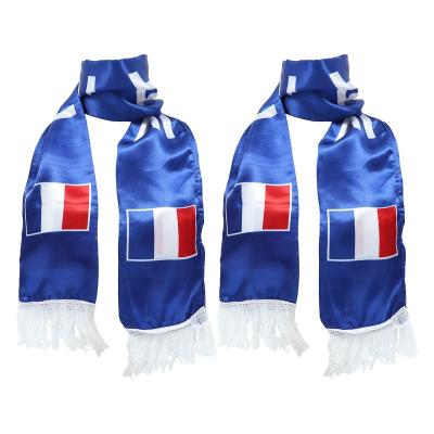 China L&J Breathable 100% Acrylic Knitted Shoe Scarf For Qatar World Cup 2022 Customized Logo Football Scarves National Scarves Shawls for sale