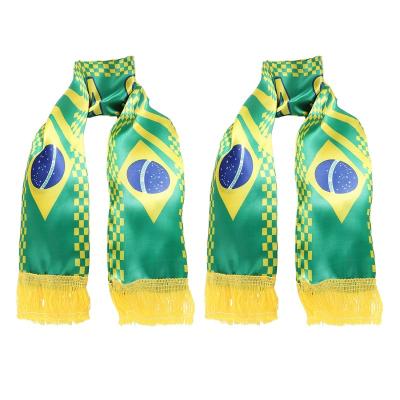 China L&J Breathable Newcomer Winter Custom Sports Scarf National Soccer Scarf With Tassel Champion Football Toddler Scarf For Unisex for sale