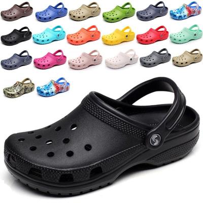 China Hot Selling L&J Waterproof Shoe Eva Material Beach Garden Shoes Anti Slip Clogs Custom Made Mens Slides Sandals for sale