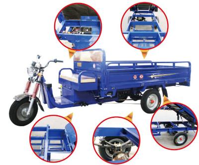 China Energy Saving Cargo Full Electric Three Wheeled Truck Tricycle , Speed 40km/h 72V 1800W for sale