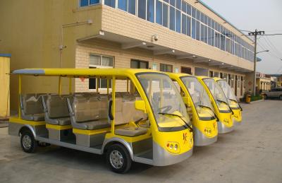 China Eleven Passengers 4.2 KW Transit Buddy Line of Electric Shuttle Bus / Sightseeing Bus for sale