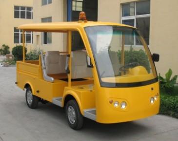 China Vier Seat 4.2 kW 450 kg-het Elektrische Nutsvrachtwagen van de Ladingscapaciteit van Ladingsvrachtwagen met Dak Te koop