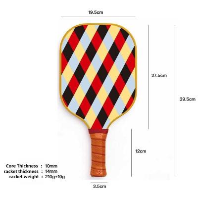 China Customized color Hot sale products fiber glass Nomex  trainer outdoor ball paddl racket cricket set tennis paddl ball Pickleball for sale