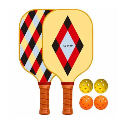 China Customized color Carbon face Nomex Honeycomb Customize Outdoor portable  glassfiber   pickleball paddlenet for sale