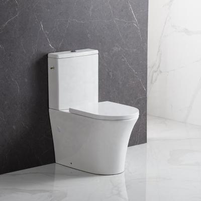 China Double-Flow ANBI 2021 European Standard Sanitary Ware Inodoro Rimless Flush Ceramic Wash Double Down Flush Two Piece Toilet for sale