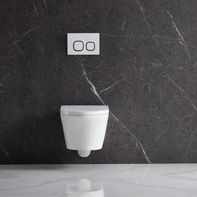 China Double-flow ANBI Good Prices Bathroom WC Toilet European Standard Ceramic Wall Mounted Wall Hung Toilets Bowl With Seat for sale