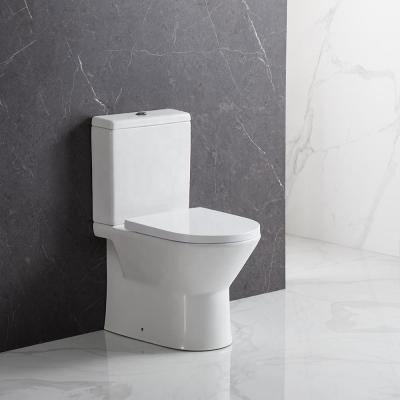 China ANBI Double-Flow Bathroom Toilets European Standard Two-Piece Bowl Closet Toilet for Hotels and Office Buildings for sale