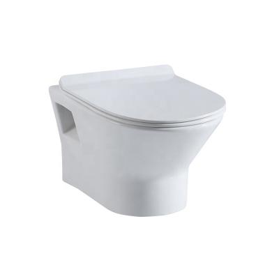 China Double-Flow ANBI China Manufacturer Bathroom Commode Ceramic Wc P Trap Wall Mount Huang Back To Wall Toilet Bowl CE for sale