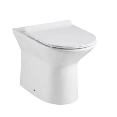 China Australian Standard Double-flush ANBI Bathroom Toilet White Color Ceramic Round Back To Wall Toilet WC Pan Toilet for sale