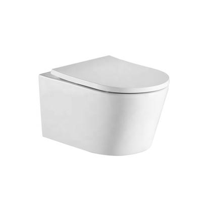 China ANBI Double-Flow Modern Bathroom Ware Ceramic Sanitary Wall Hung Mounted Wc Toilet for sale